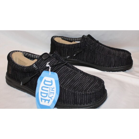 Hey‎ Dude Men\'s Wally Mix Sox Meteorite Casual Loafer Sneakers Black main image 4